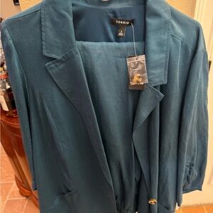 Torrid Teal Blazer Jacket